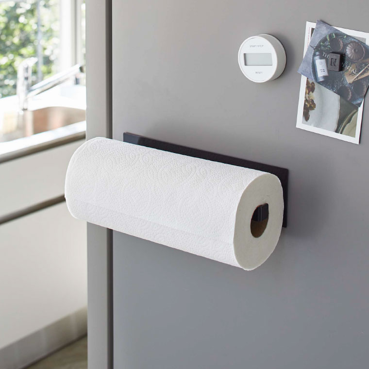 マグネットキッチンペーパーホルダー ワイド タワー 山崎実業 tower キッチンペーパーホルダー ホワイト/ブラック 5216 5217 towerシリーズ マグネット