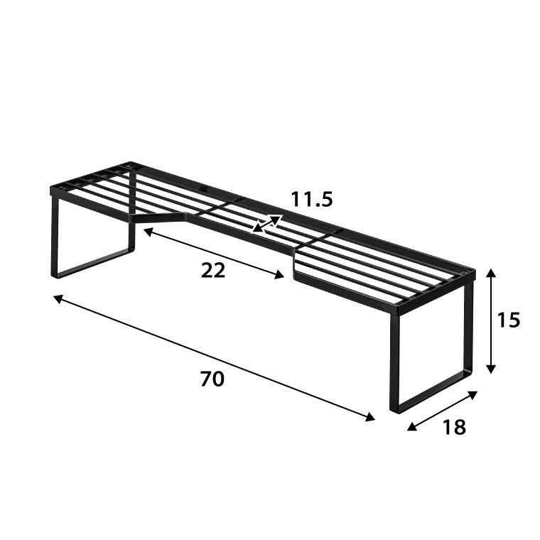 排気口カバー上コンロ奥ラック 60cmコンロ用 タワー 山崎実業 tower ホワイト/ブラック 5264 5265 towerシリーズ