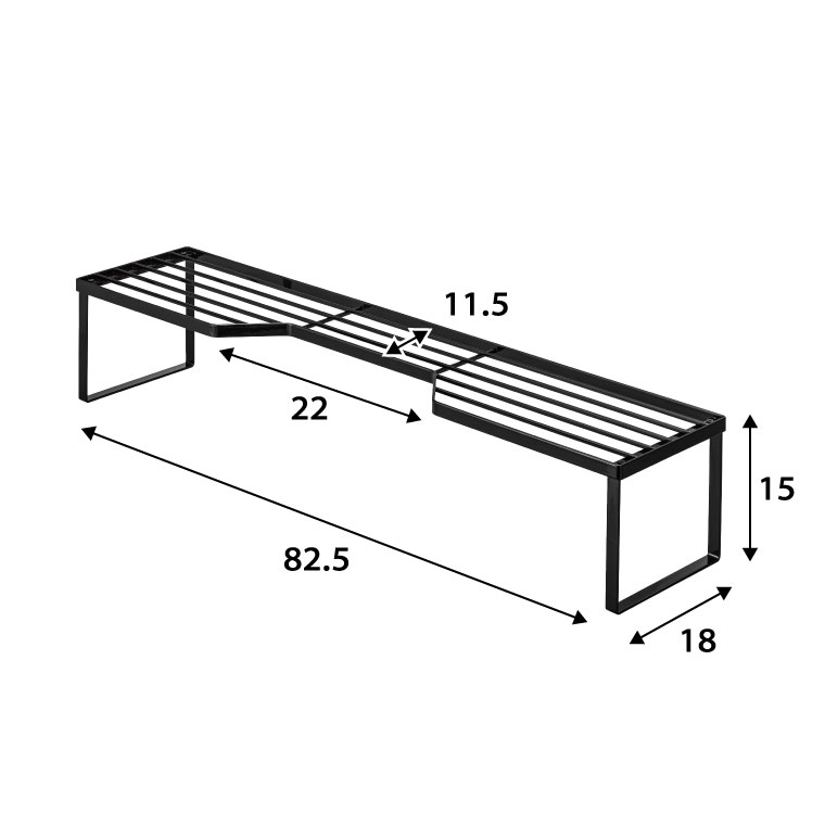 排気口カバー上コンロ奥ラック 75cmコンロ用 タワー 山崎実業 tower ホワイト/ブラック 5266 5267 towerシリーズ