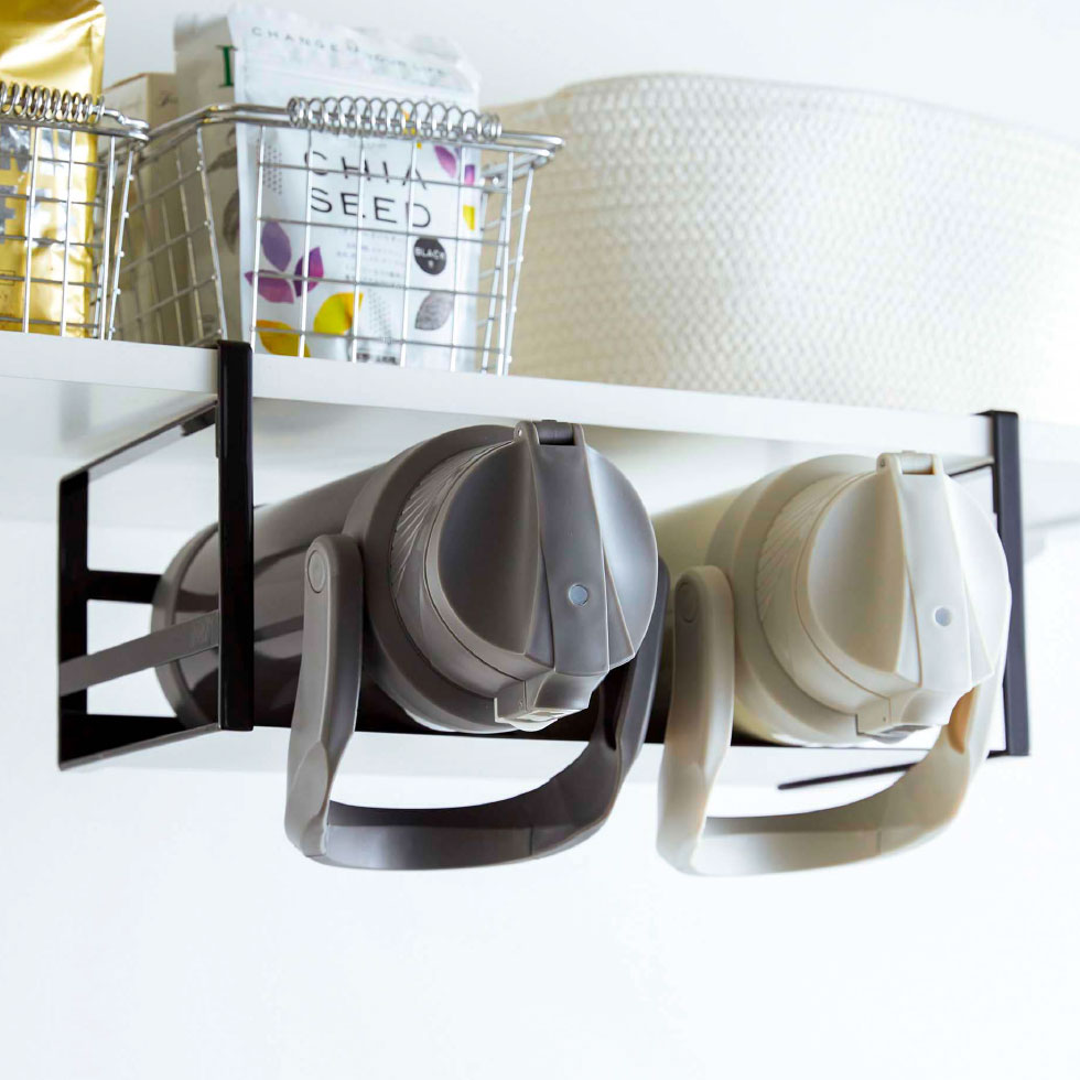 戸棚下ワイドジャグボトル収納ラック タワー 山崎実業 tower ホワイト/ブラック 5276 5277 タワーシリーズ