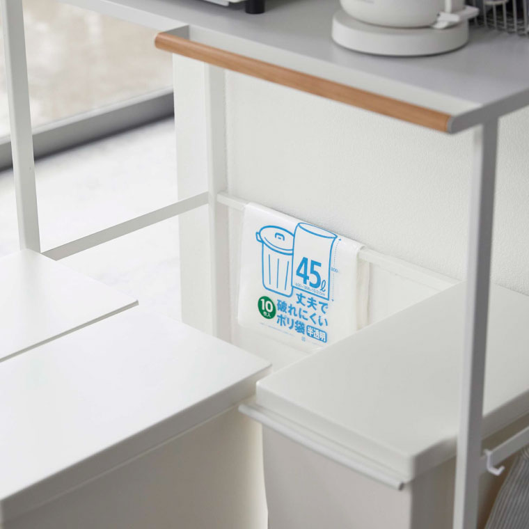 伸縮 ゴミ箱上ラック タワー 山崎実業 tower ホワイト/ブラック 5326 5327 towerシリーズ