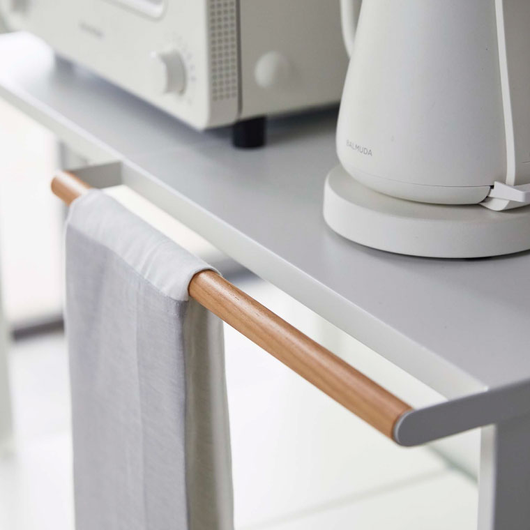 伸縮 ゴミ箱上ラック タワー 山崎実業 tower ホワイト/ブラック 5326 5327 towerシリーズ