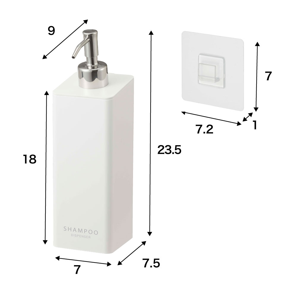 フィルムフックツーウェイディスペンサー タワー シャンプー 山崎実業 tower ホワイト/ブラック 5360 5361 タワーシリーズ