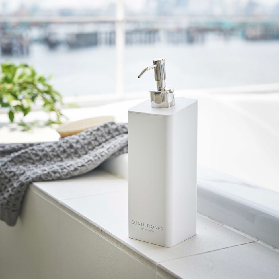 フィルムフックツーウェイディスペンサー タワー コンディショナー 山崎実業 tower ホワイト/ブラック 5362 5363 タワーシリーズ