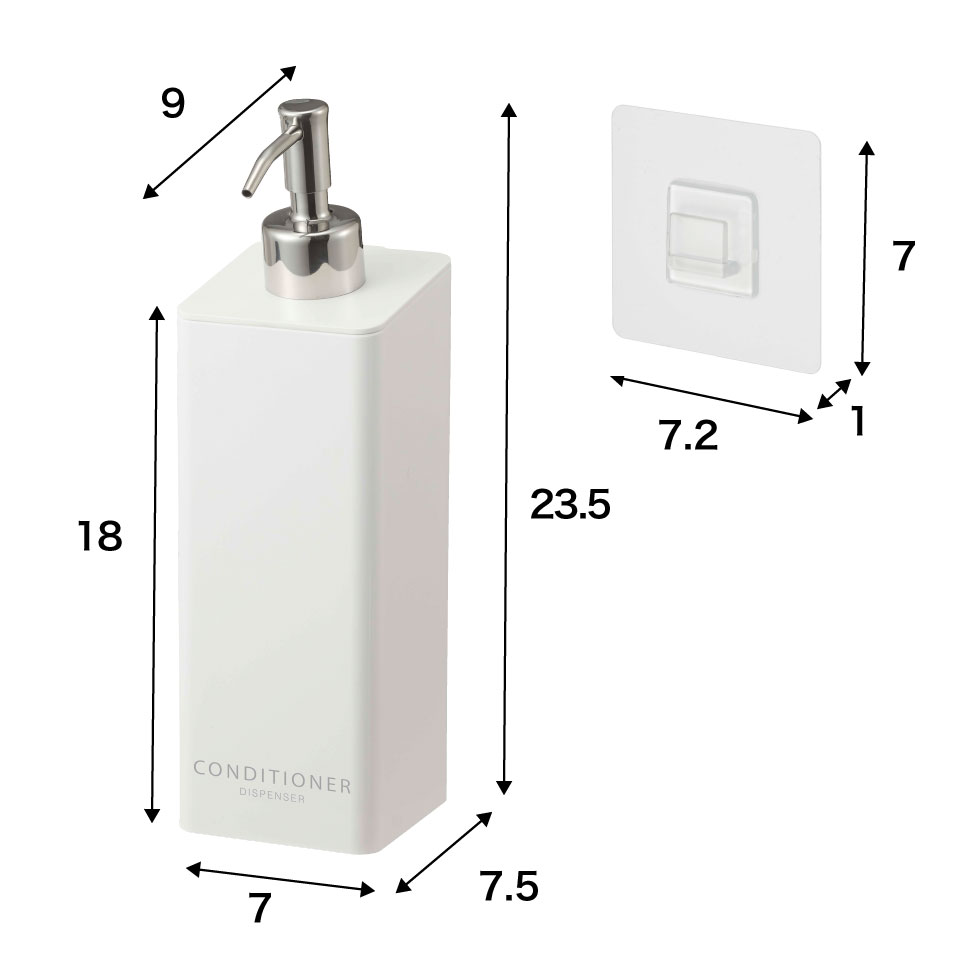 フィルムフックツーウェイディスペンサー タワー コンディショナー 山崎実業 tower ホワイト/ブラック 5362 5363 タワーシリーズ