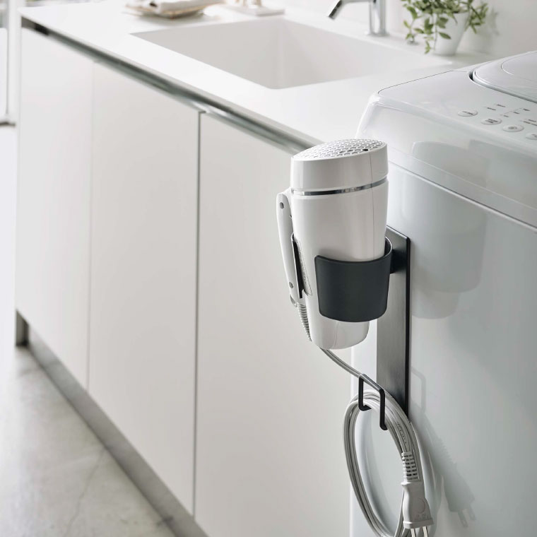 ドライヤーホルダー タワー 山崎実業 tower マグネット 洗濯機 ホワイト/ブラック 5391 5392 towerシリーズ