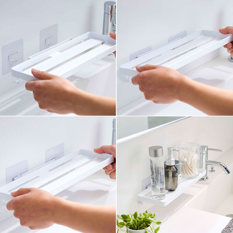 フィルムフック サニタリーラック タワー 山崎実業 tower ホワイト/ブラック 5397 5398 タワーシリーズ