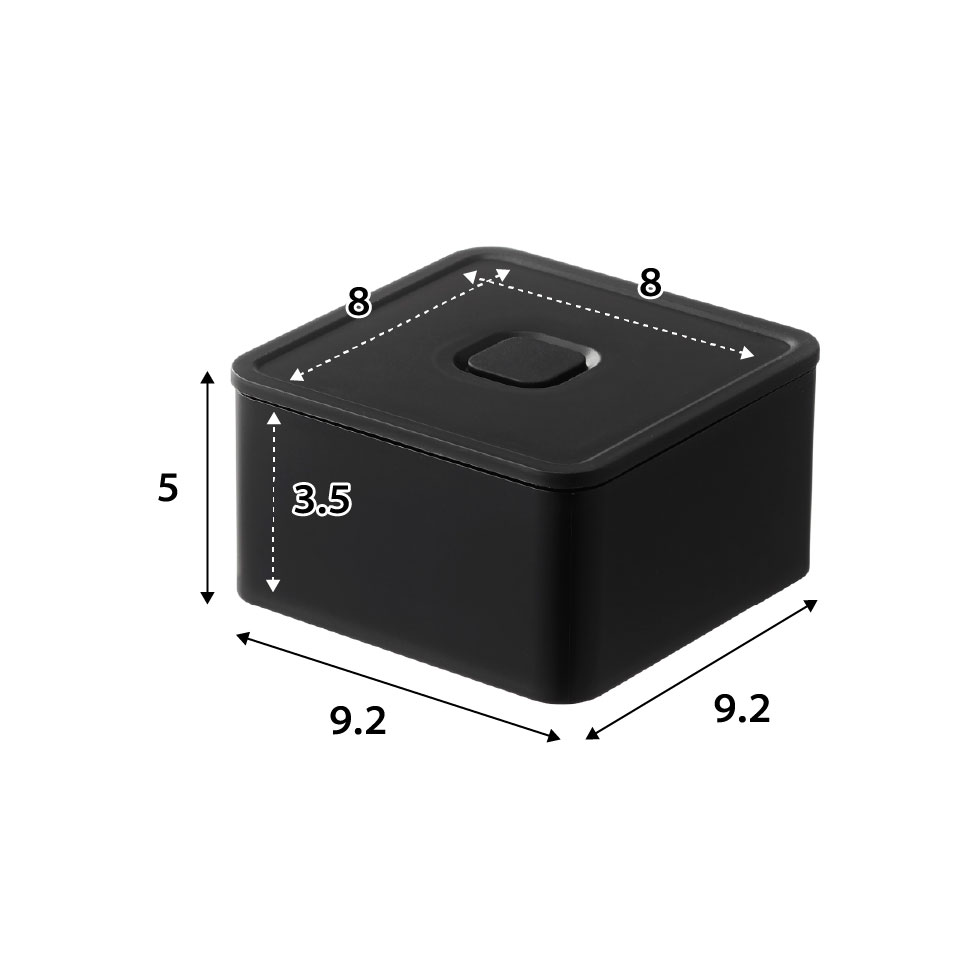 バルブ付き密閉ランチボックス タワー スクエア 山崎実業 tower ホワイト/ブラック 5411 5412 タワーシリーズ