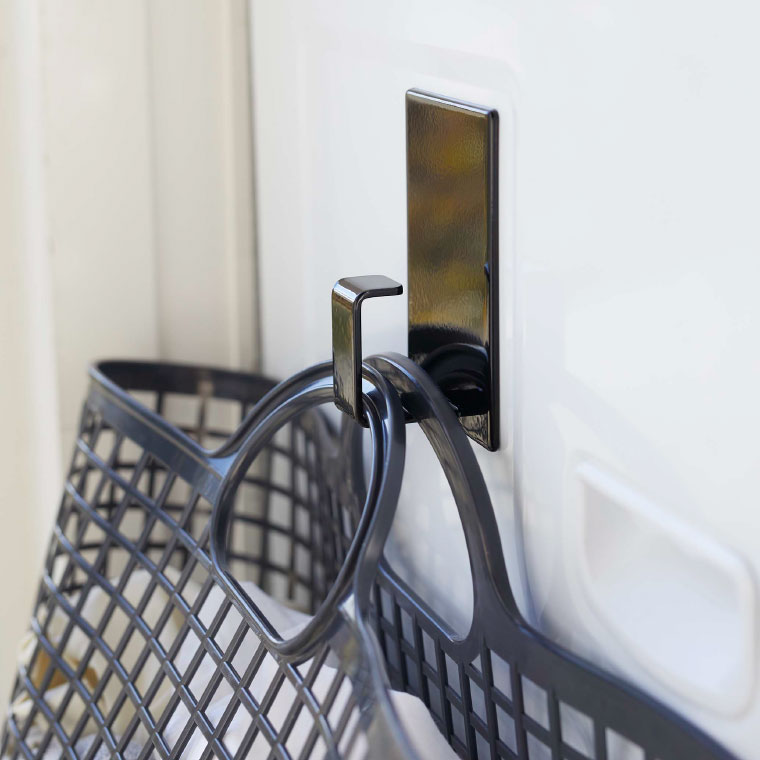 マグネットランドリーバスケットホルダー タワー 山崎実業 tower マグネット 洗濯機 ホワイト/ブラック 5417 5418 towerシリーズ