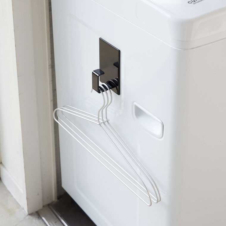 マグネットランドリーバスケットホルダー タワー 山崎実業 tower マグネット 洗濯機 ホワイト/ブラック 5417 5418 towerシリーズ