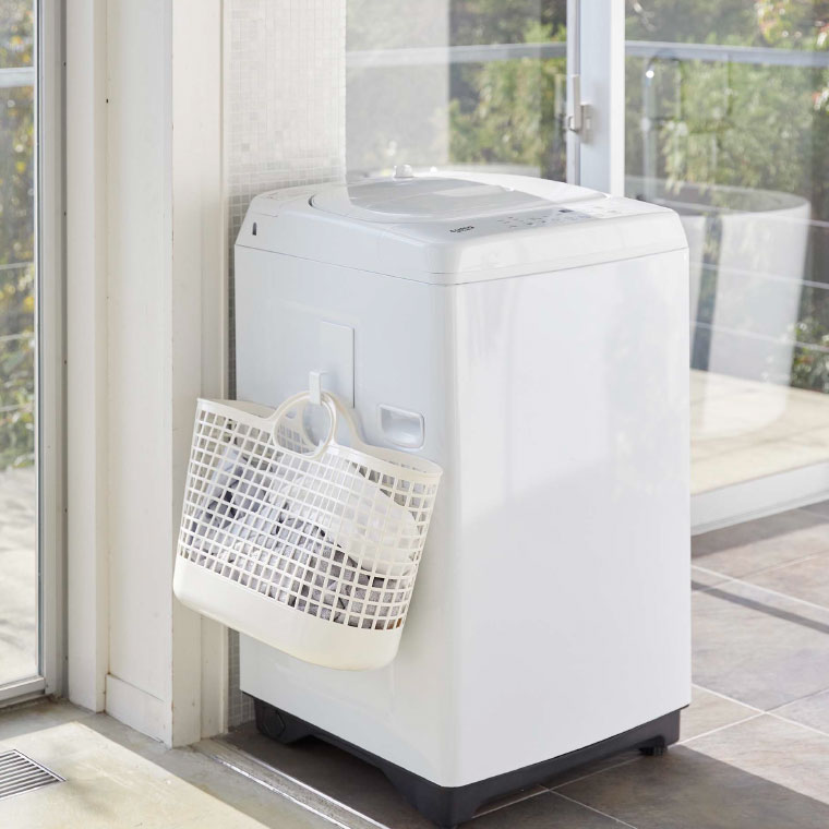 マグネットランドリーバスケットホルダー タワー 山崎実業 tower マグネット 洗濯機 ホワイト/ブラック 5417 5418 towerシリーズ