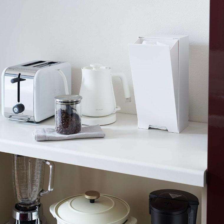 ツーウェイレジ袋ストッカー タワー 山崎実業 tower マグネット ホワイト/ブラック 5437 5438 towerシリーズ