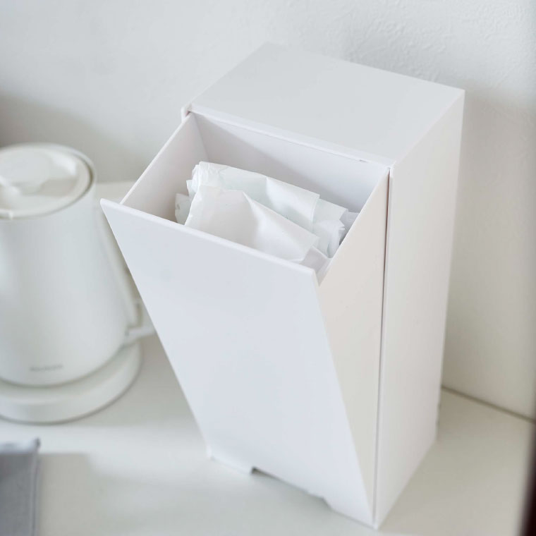 ツーウェイレジ袋ストッカー タワー 山崎実業 tower マグネット ホワイト/ブラック 5437 5438 towerシリーズ