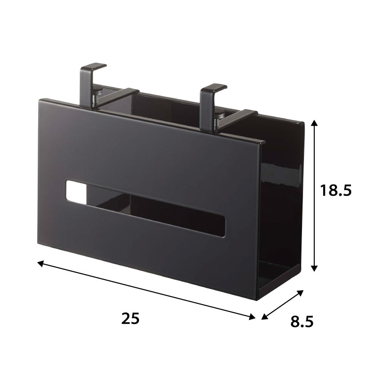 戸棚下ペーパーボックスホルダー タワー 山崎実業 tower ホワイト/ブラック 5449 5450 タワーシリーズ
