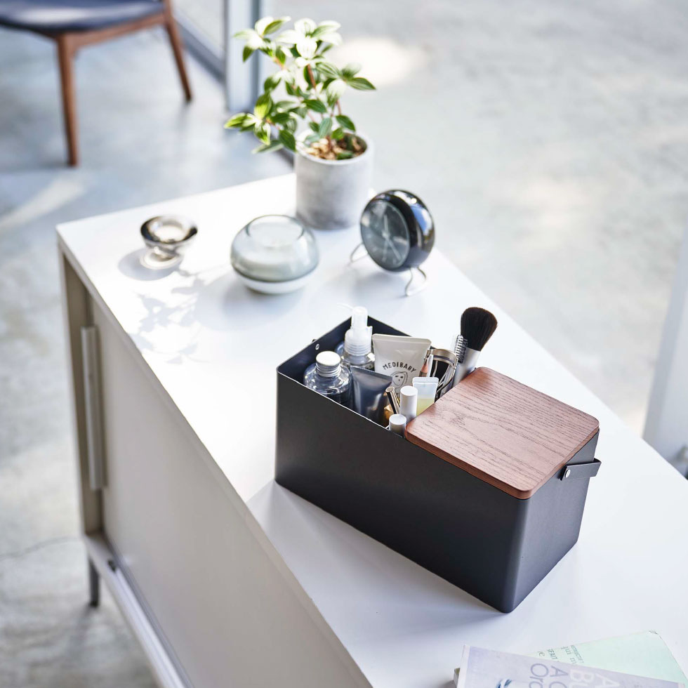 メイクボックス タワー 山崎実業 tower ホワイト/ブラック 5453 5454 タワーシリーズ