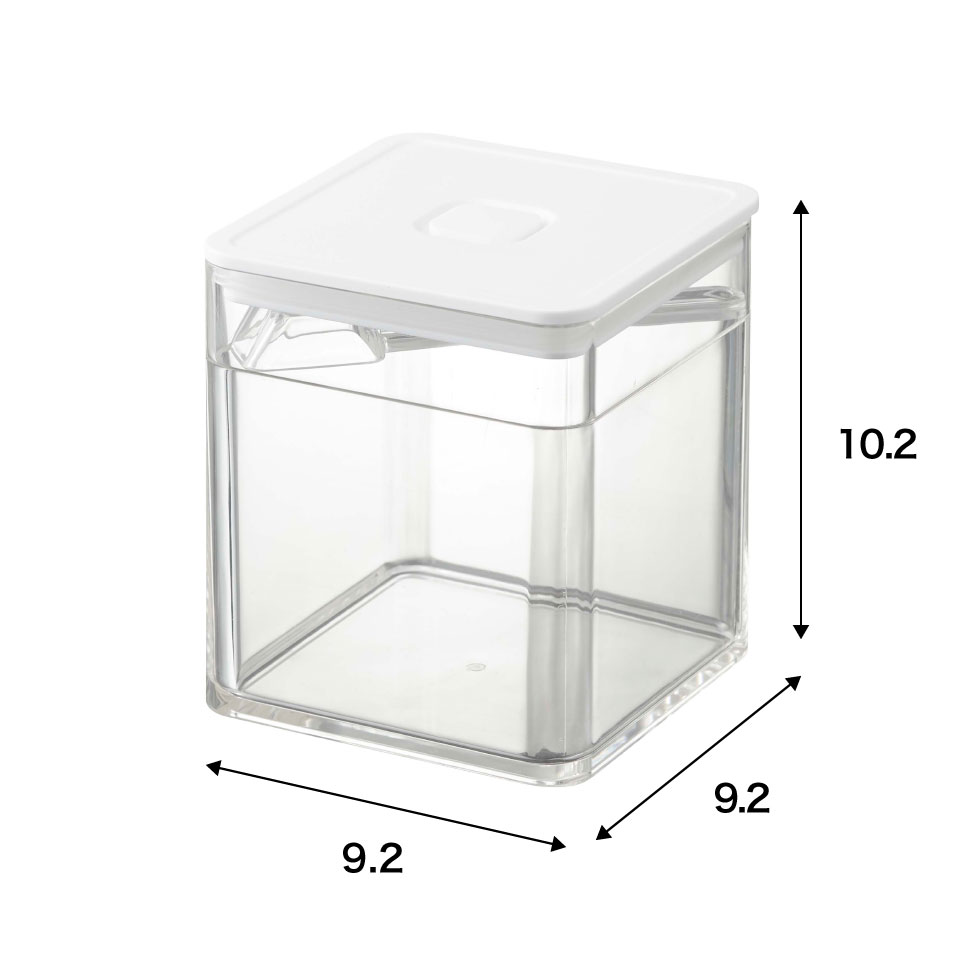 スプーン付き バルブ付き密閉保存容器 タワー 山崎実業 tower ホワイト/ブラック 5465 5466 タワーシリーズ