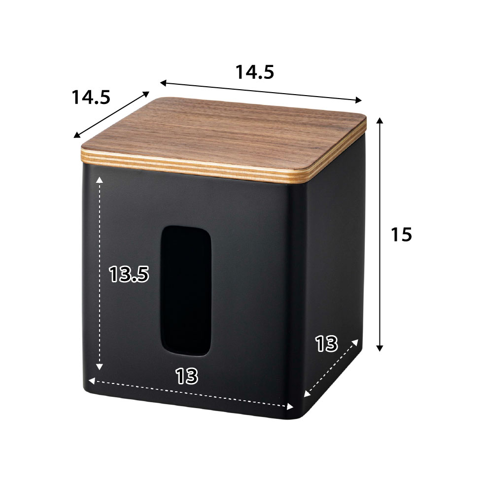 ティッシュ＆トイレットペーパーケース リン 山崎実業 RIN ブラウン/ナチュラル 5469 5470 タワーシリーズ