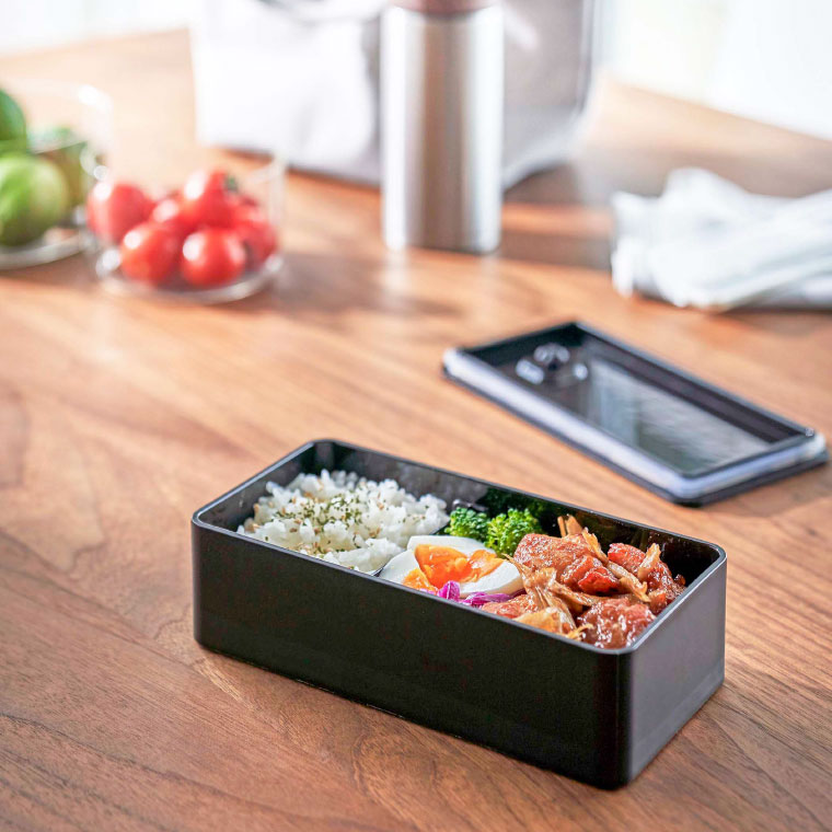 バルブ付き密閉ランチボックス ワイド タワー 山崎実業 tower ホワイト/ブラック 5471 5472 タワーシリーズ