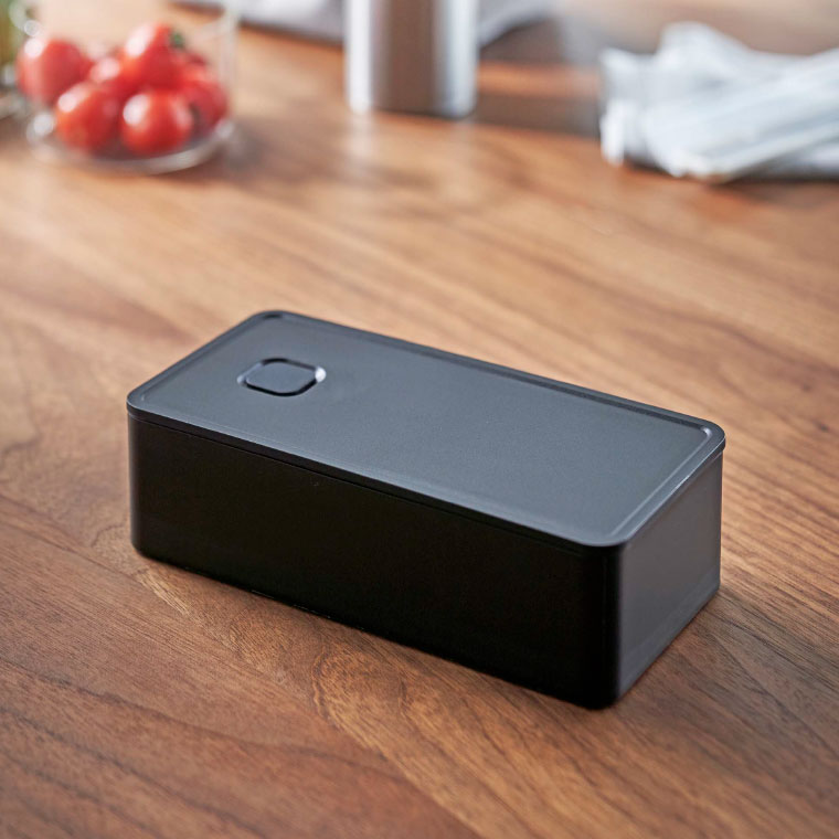 バルブ付き密閉ランチボックス ワイド タワー 山崎実業 tower ホワイト/ブラック 5471 5472 タワーシリーズ