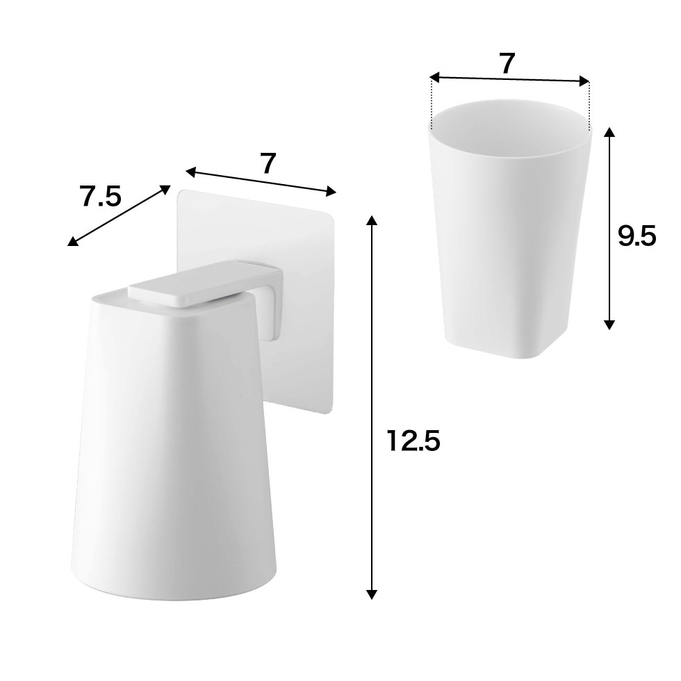 フィルムフック マグネットタンブラー タワー 山崎実業 tower ホワイト/ブラック 5487 5488 タワーシリーズ