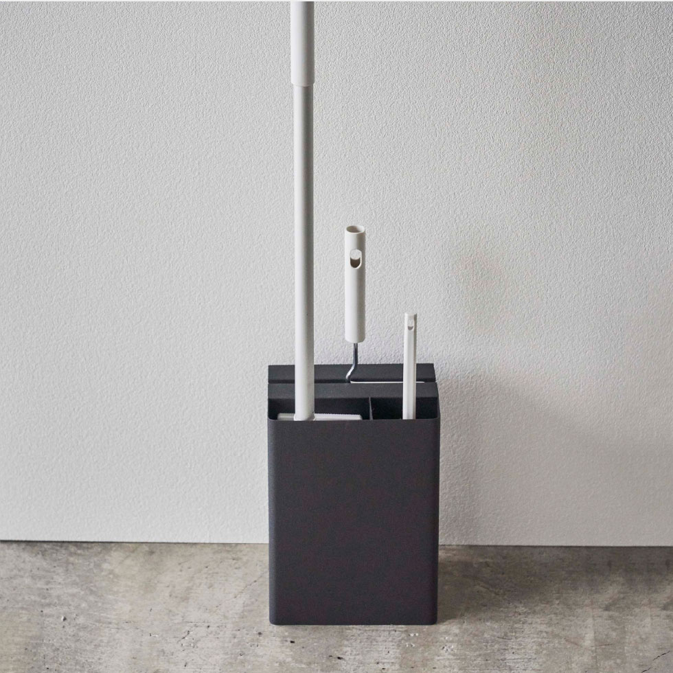 クリーナーツールオーガナイザー タワー 山崎実業 tower ホワイト/ブラック 5516 5517 タワーシリーズ