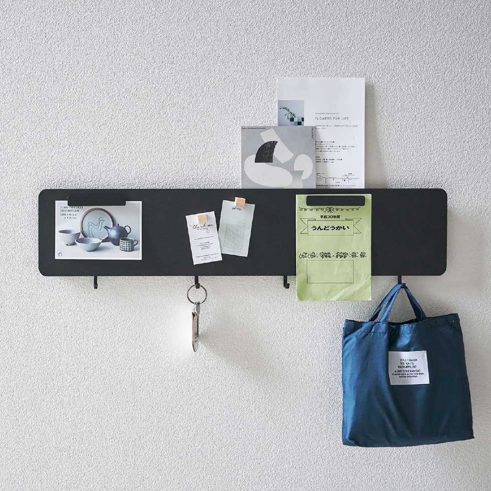 フック付きウォールスチールパネル タワー ワイド 山崎実業 tower ホワイト/ブラック 5530 5531 タワーシリーズ