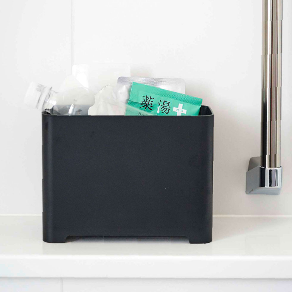 バスルームゴミ箱 タワー 山崎実業 tower ホワイト/ブラック 5538 5416 タワーシリーズ