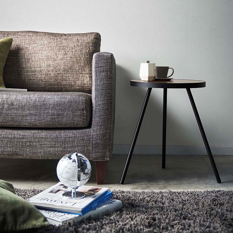 サイドテーブル丸型 タワー 山崎実業 tower ホワイト/ブラック 5558 5559 タワーシリーズ