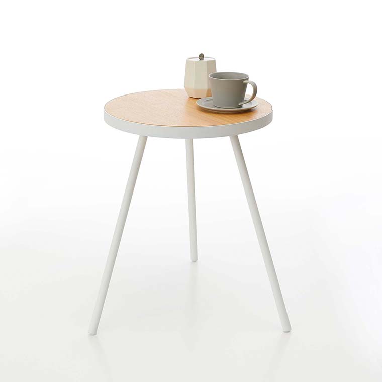 サイドテーブル丸型 タワー 山崎実業 tower ホワイト/ブラック 5558 5559 タワーシリーズ