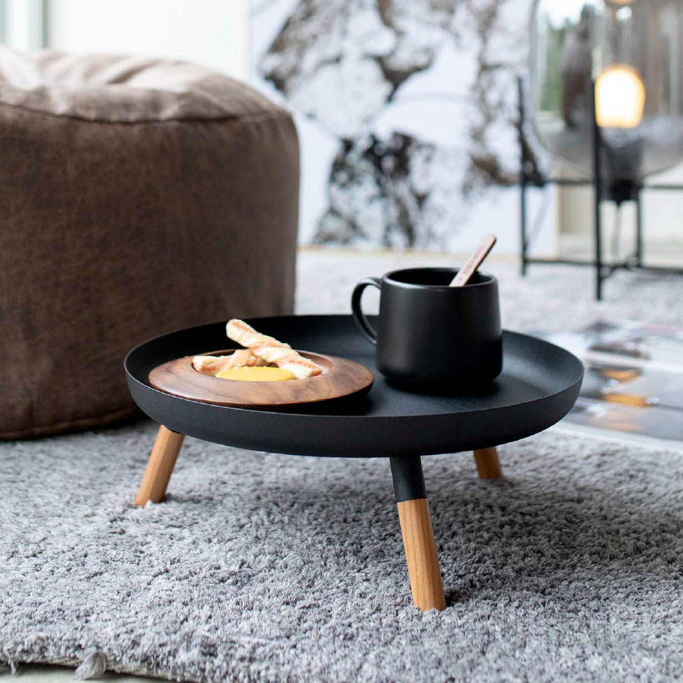 脚付きトレー プレーン 山崎実業 PLAIN ホワイト/ブラック 5564 5565 プレーンシリーズ