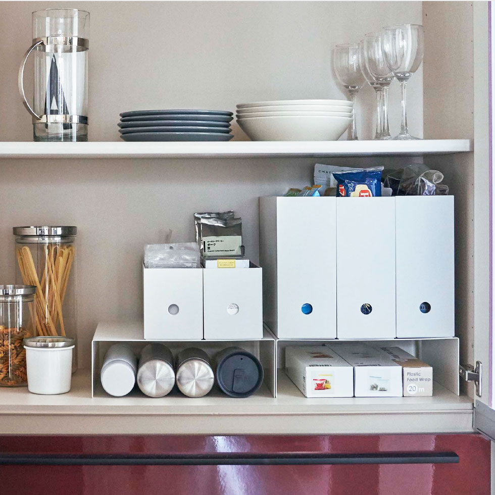 収納ボックス下収納ラック タワー 2個組 山崎実業 tower ホワイト/ブラック 5566 5567 タワーシリーズ