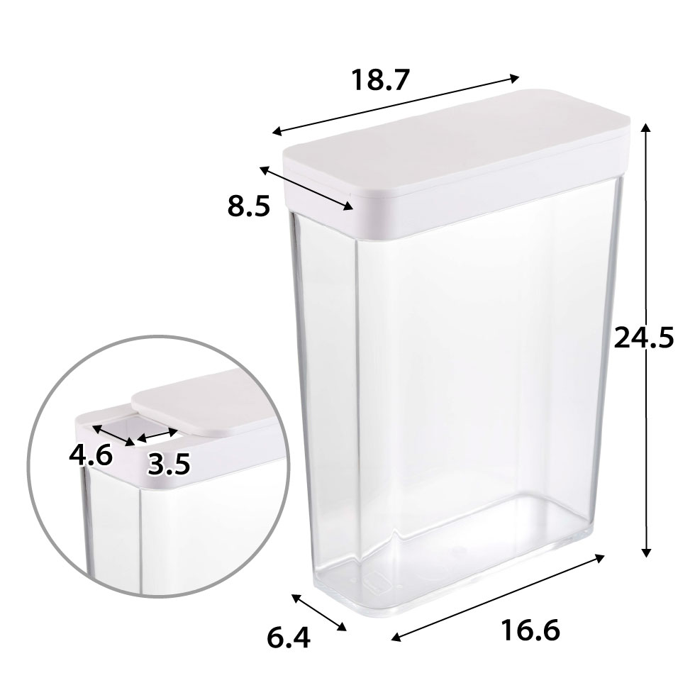 ペットフードストッカー タワー 1.2kg 山崎実業 tower ホワイト/ブラック 5607 5608 タワーシリーズ