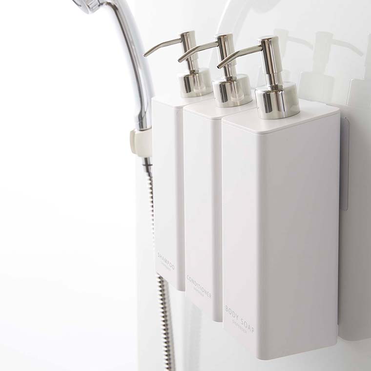 フィルムフックツーウェイディスペンサー タワー 3個セット 山崎実業 tower （シャンプー・コンディショナー・ボディソープ） ホワイト/ブラック 5360 5361 5362 5363 5364 5365 タワーシリーズ