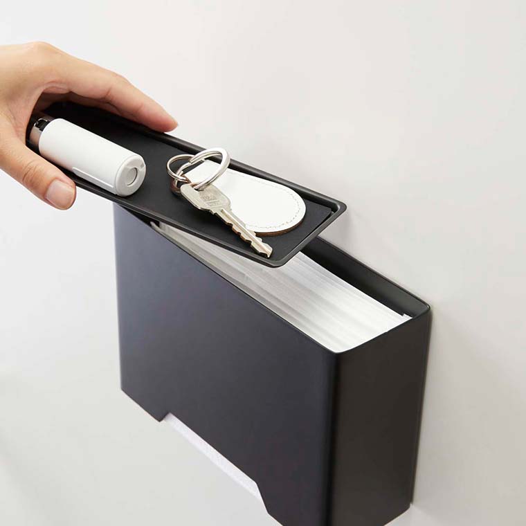 マグネットマスクホルダー タワー 2個セット 山崎実業 tower ホワイト/ブラック 4358 4359 タワーシリーズ マグネット