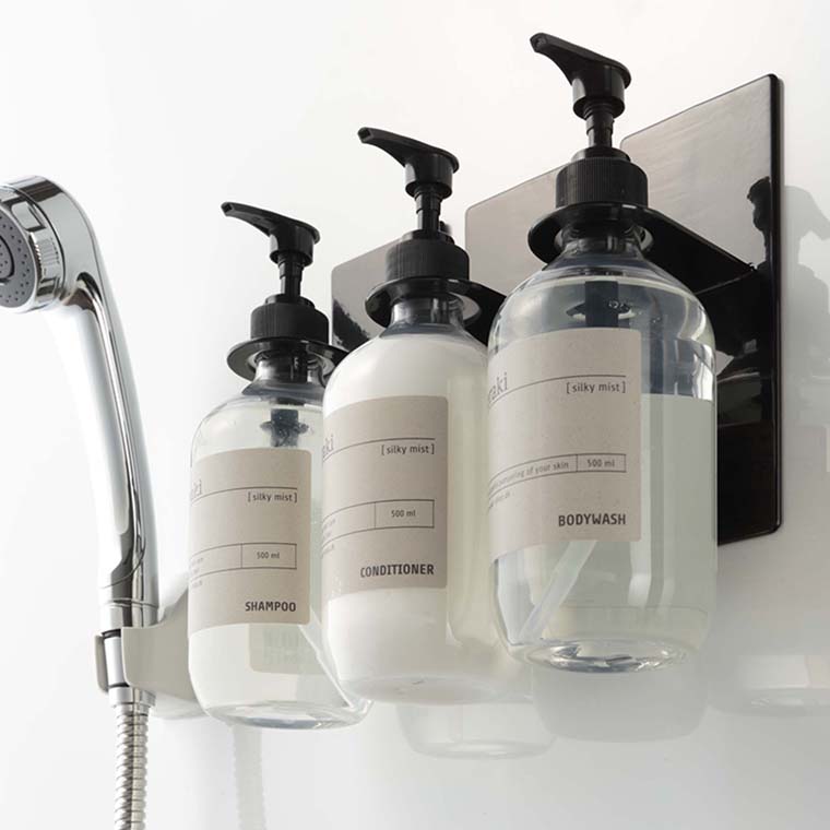 マグネットバスルームディスペンサーホルダー タワー 3個セット 山崎実業 tower ホワイト/ブラック 4867 4868 タワーシリーズ マグネット