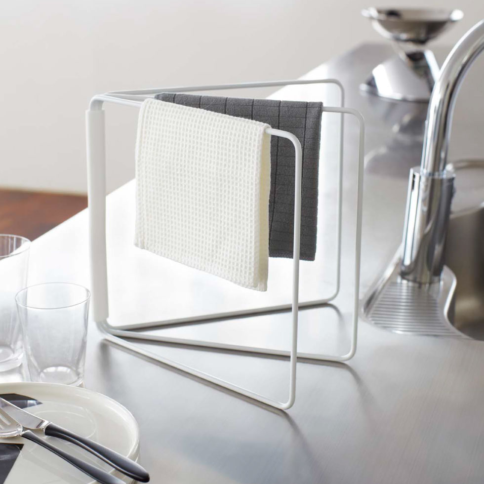 折り畳み布巾ハンガー タワー 山崎実業 tower 布巾 ハンガー ホワイト/ブラック 2787 2788 タワーシリーズ