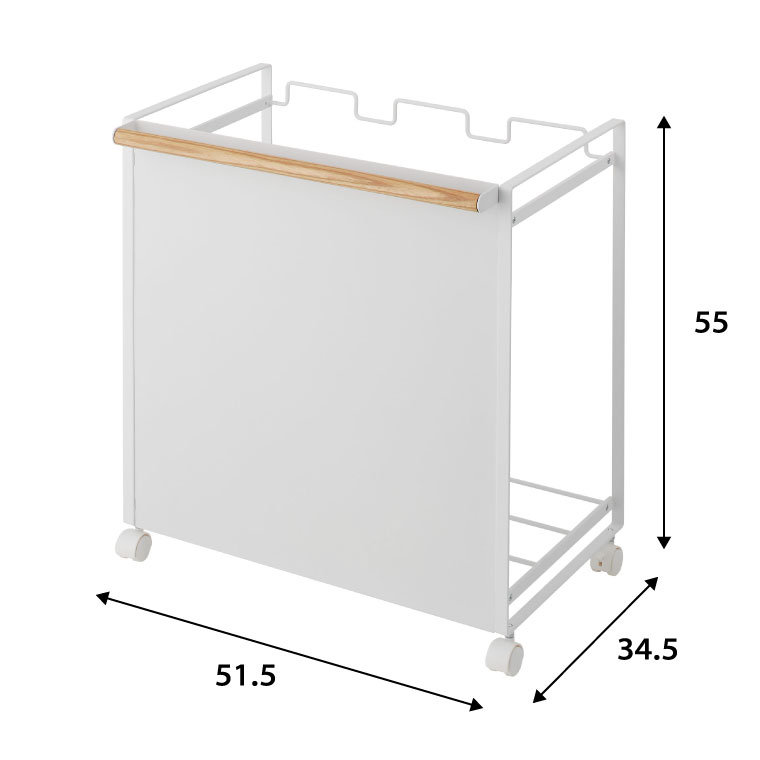 目隠し分別ダストワゴン ３分別 トスカ 山崎実業 tosca ホワイト4780