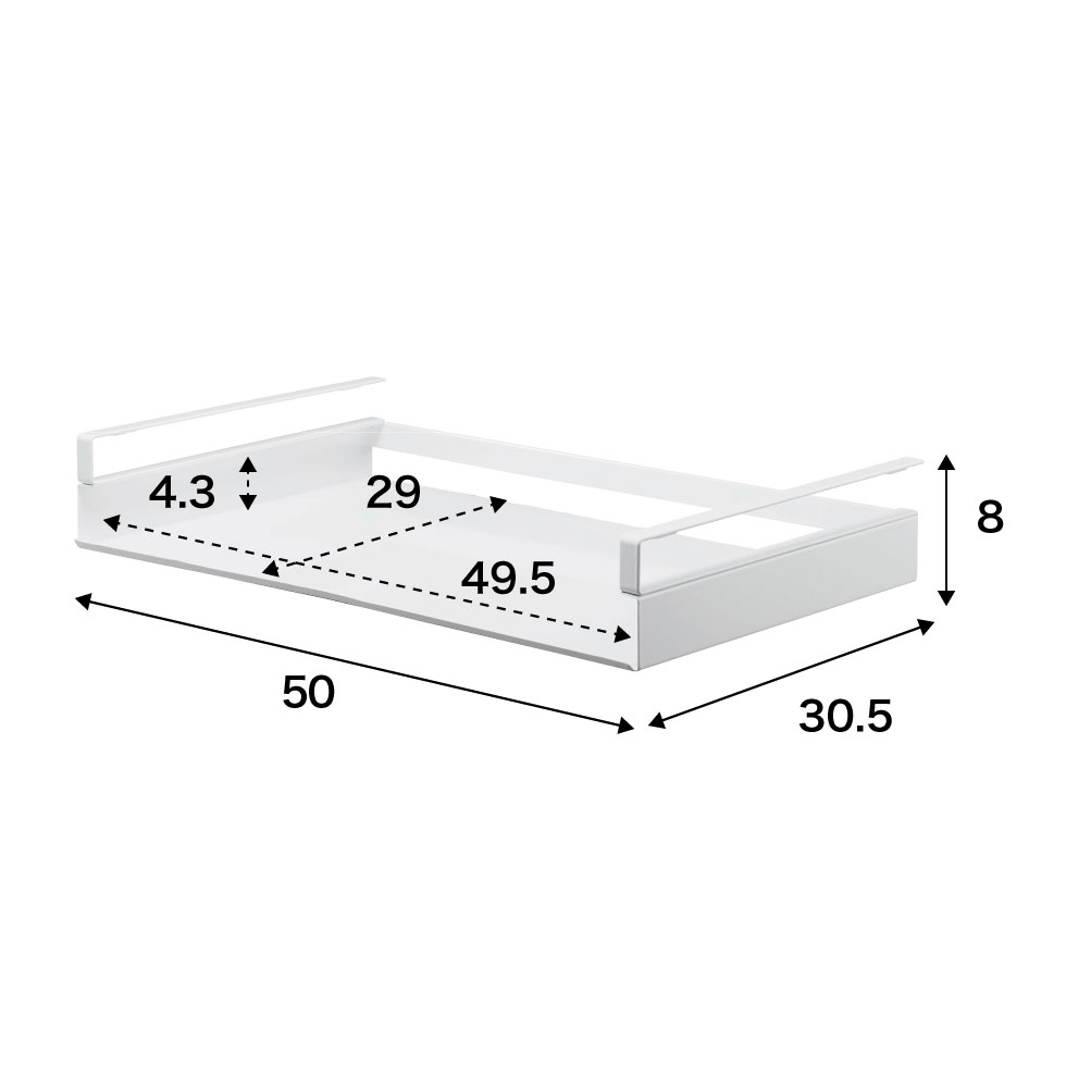 戸棚下ランチョンマット収納 タワー 山崎実業 tower ホワイト/ブラック 5246 5247 タワーシリーズ