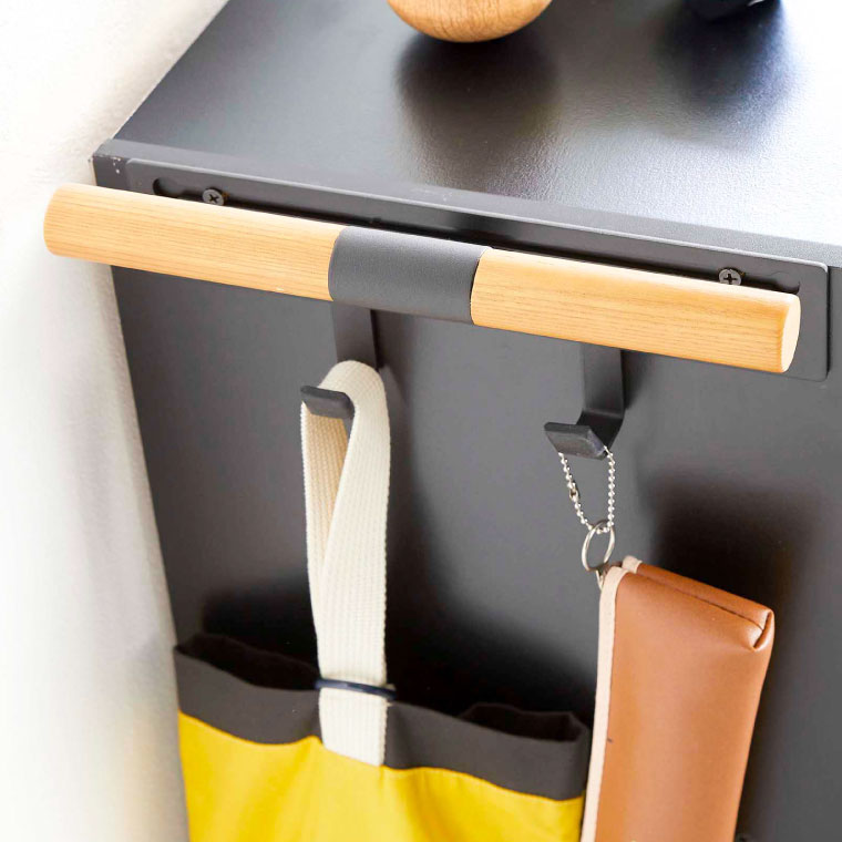 カラーボックス横 ランドセル＆リュックハンガー リン 山崎実業 RIN ランドセルハンガー ブラウン/ナチュラル 5318 5319 タワーシリーズ