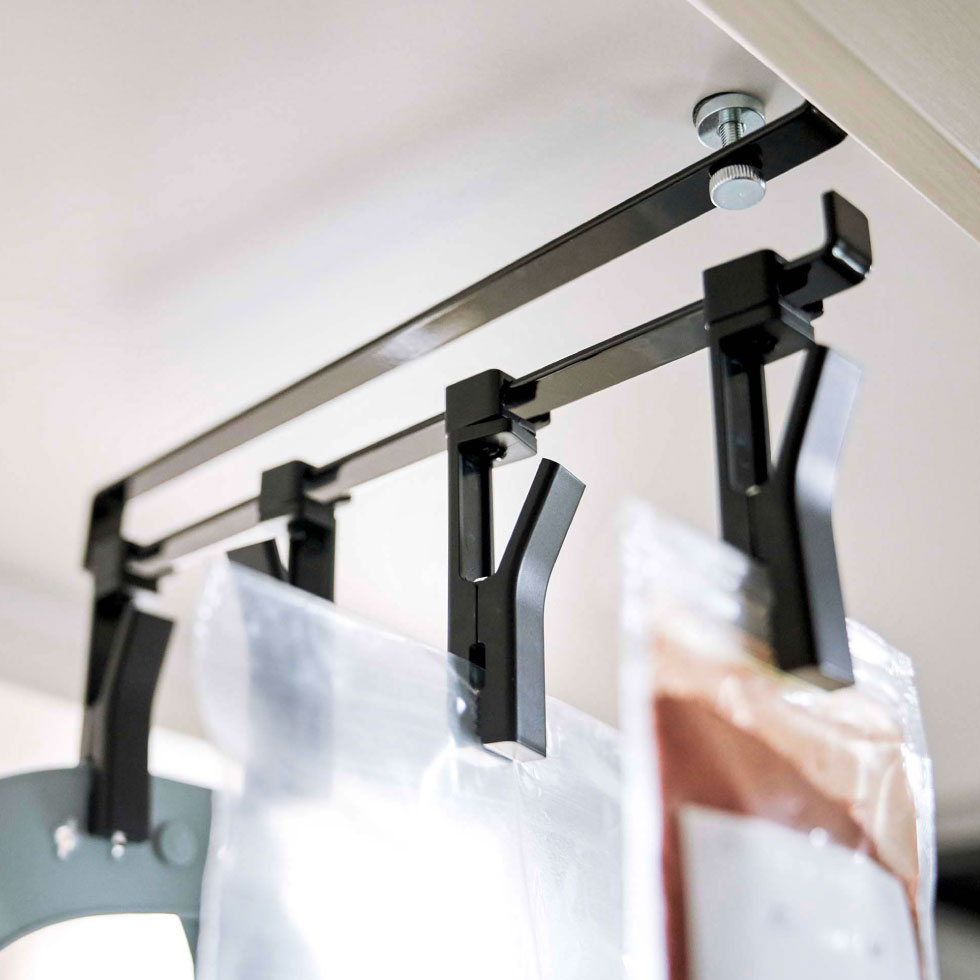 戸棚下回転式クリップ タワー ４連 山崎実業 tower ホワイト/ブラック 5498 5499 タワーシリーズ