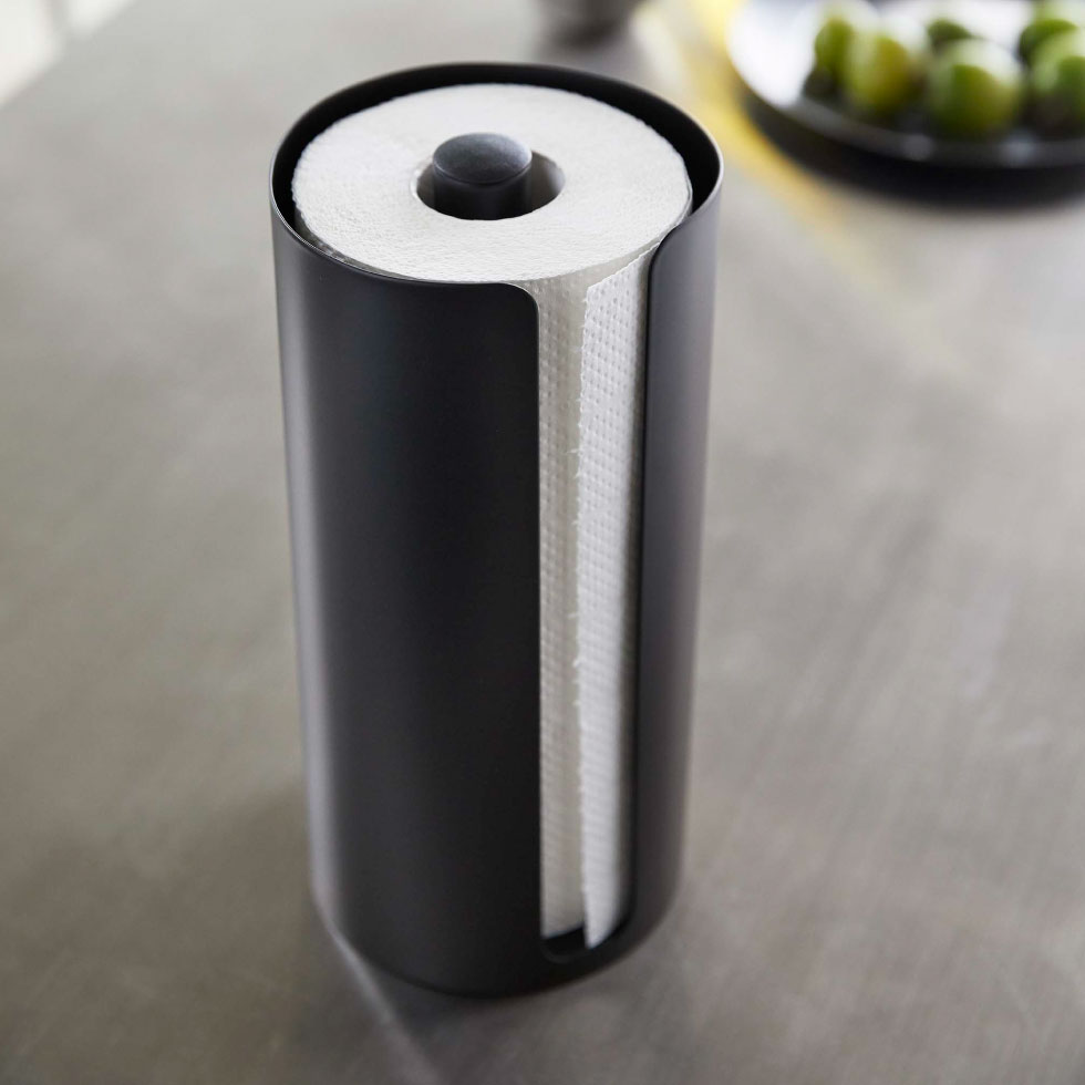隠せるキッチンペーパーホルダー タワー 山崎実業 tower ホワイト/ブラック 5571 5572 タワーシリーズ