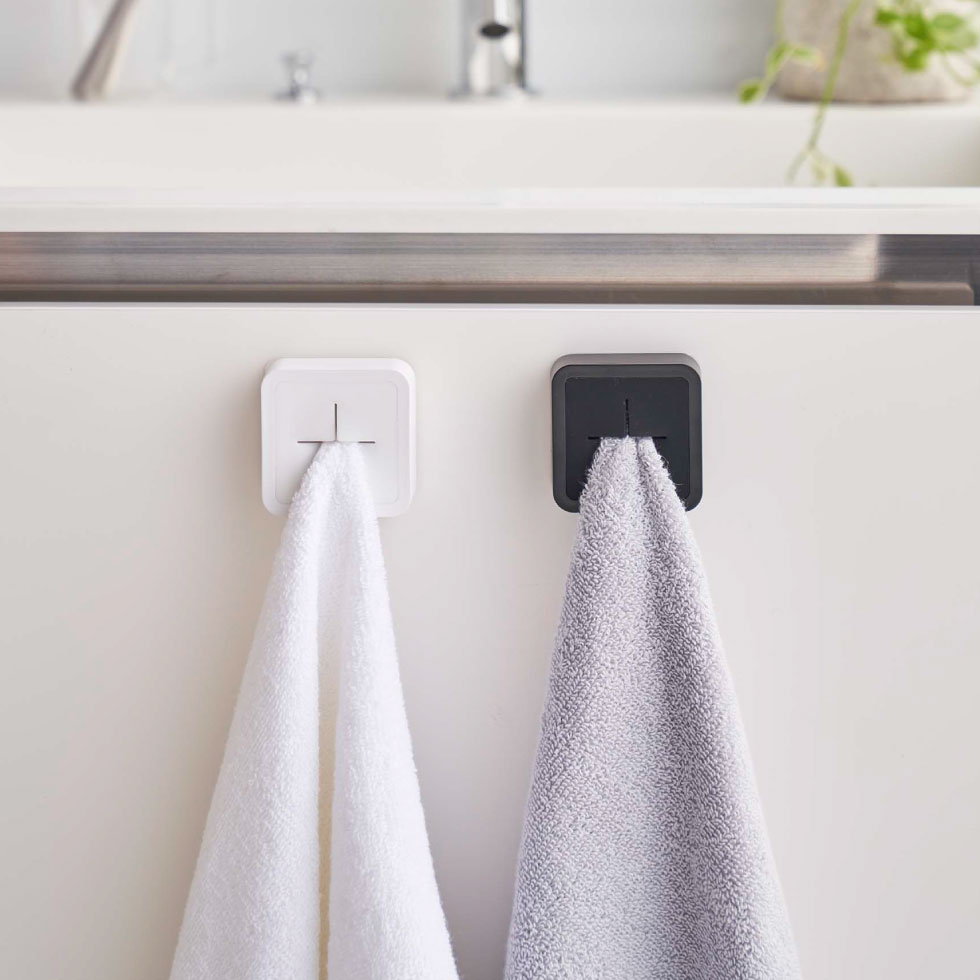 フィルムフック タオルホルダー タワー 山崎実業 tower ホワイト/ブラック 5629 5630 タワーシリーズ