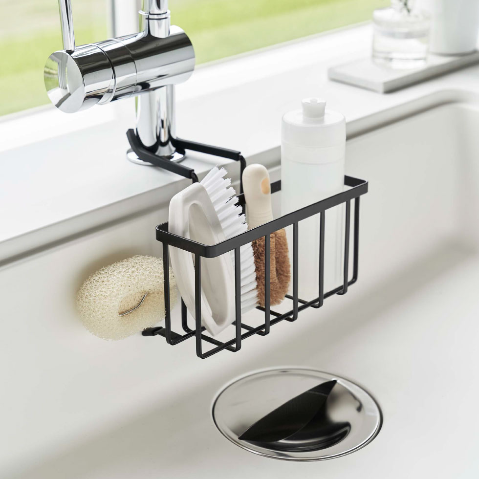 蛇口にかける収納ホルダー タワー 山崎実業 tower ホワイト/ブラック 5639 5640タワーシリーズ