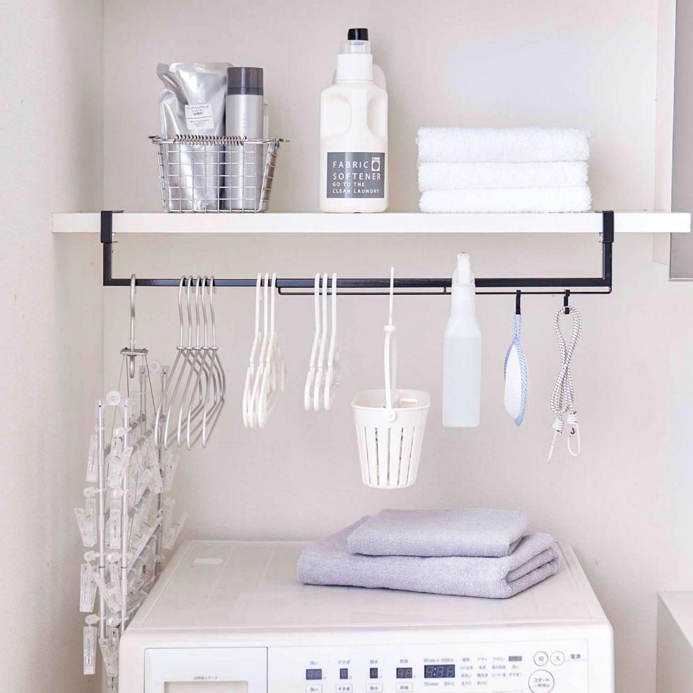 伸縮棚下収納ハンガー タワー 山崎実業 tower ホワイト/ブラック 5646 5647 タワーシリーズ