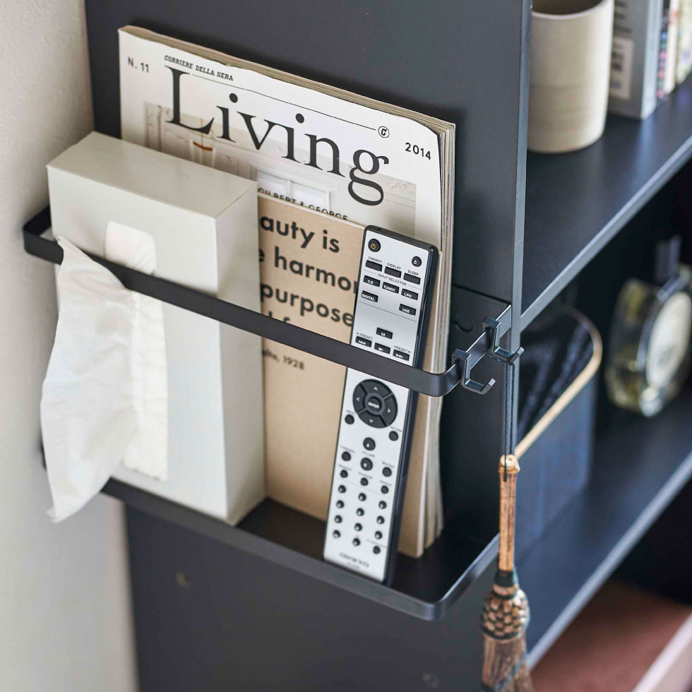 カラーボックス横収納ラック タワー 山崎実業 tower ホワイト/ブラック 5664 5665 トスカシリーズ