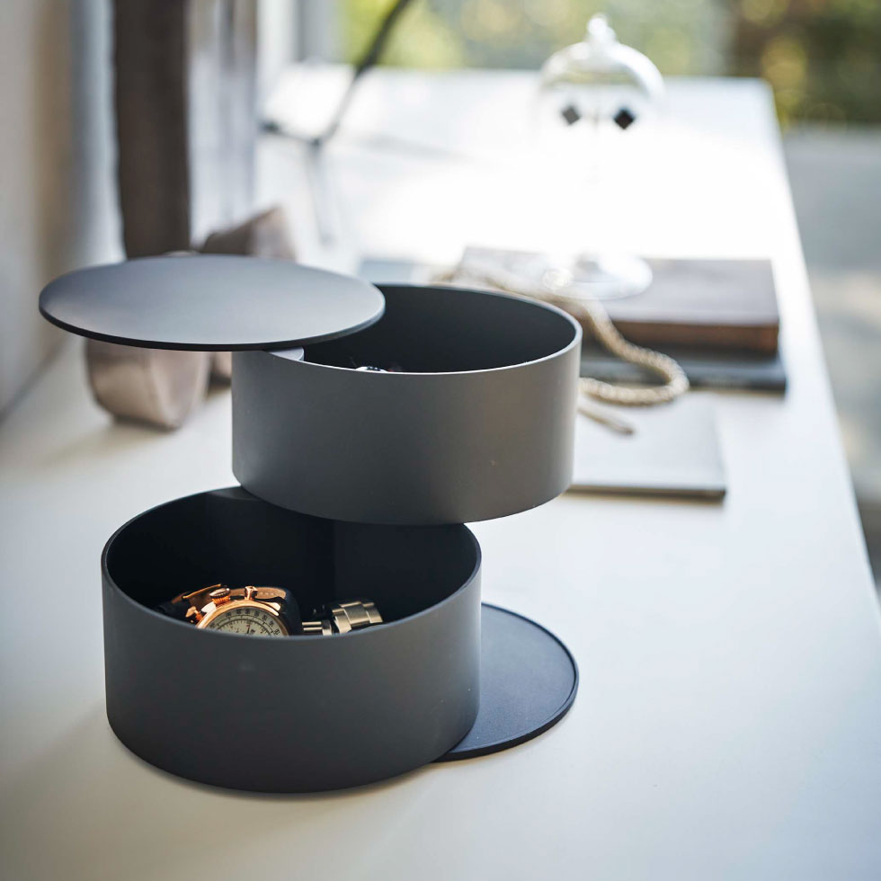 アクセサリートレー タワー 深型 山崎実業 tower ホワイト/ブラック 5708 5709タワーシリーズ