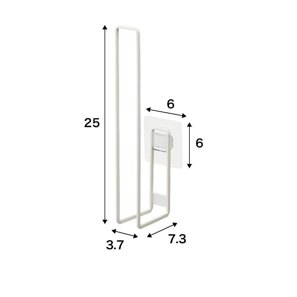 フィルムフックトイレットペーパーホルダー タワー 山崎実業 tower ホワイト/ブラック 5989 5990