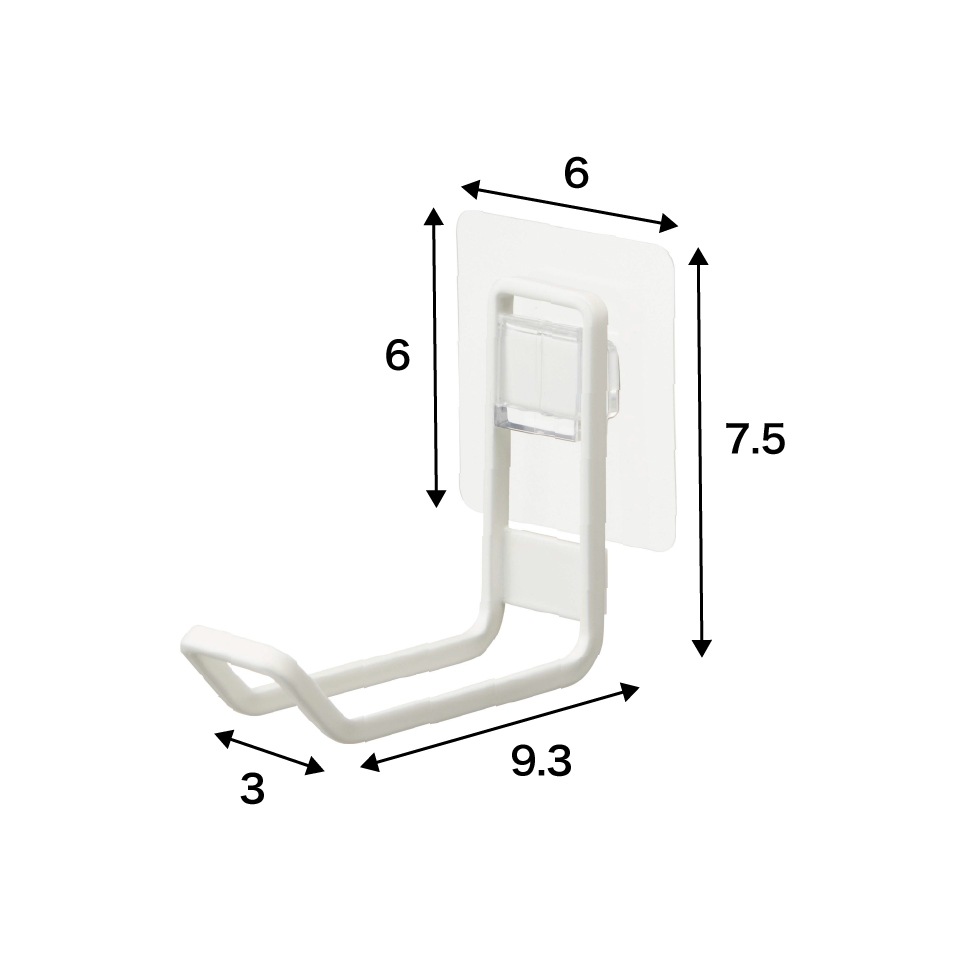 フィルムフックトイレ用品収納フック タワー 山崎実業 tower ホワイト/ブラック 5991 5992