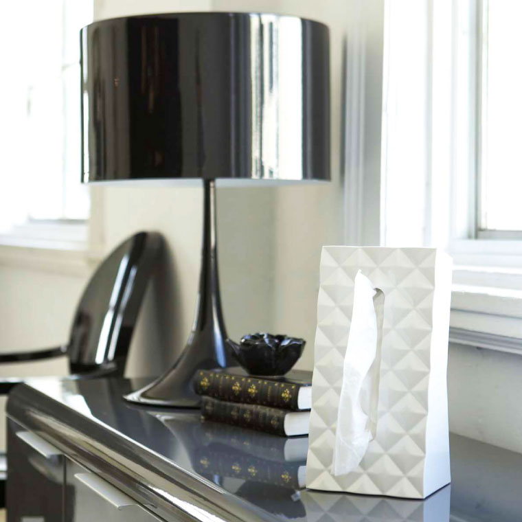 ティッシュケース ダイヤ 2個セット 山崎実業 ホワイト 6414