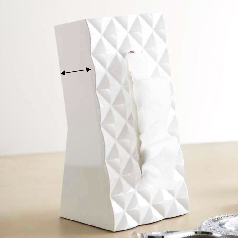 ティッシュケース ダイヤ 2個セット 山崎実業 ホワイト 6414